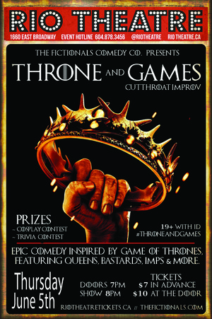 Throne & Games: CutThroat Improv inspired by Game of Thrones 