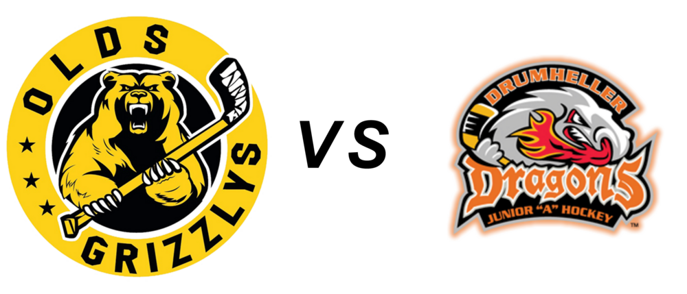Olds Grizzlys vs Drumheller Dragons