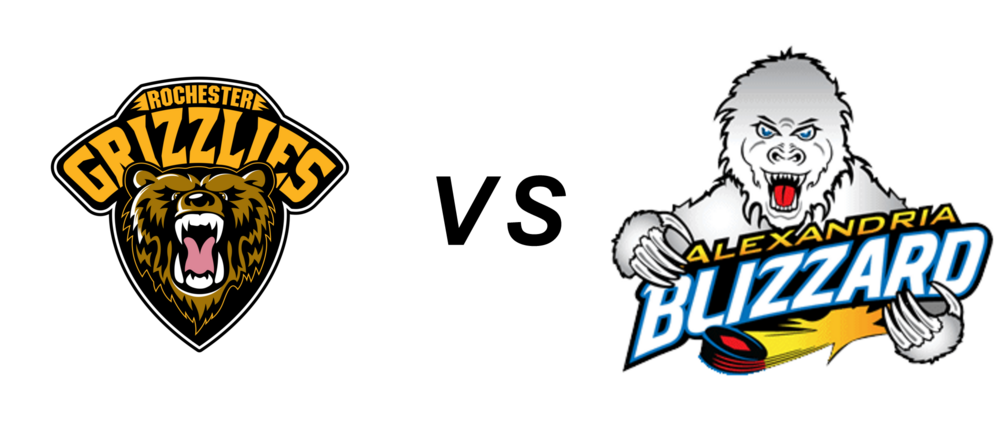 Rochester Grizzlies vs Alexandria Blizzard
