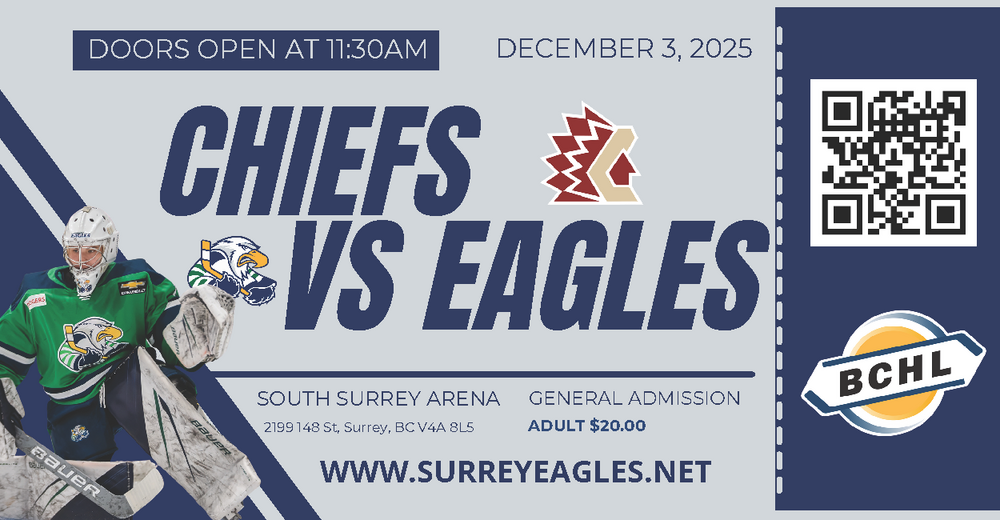 Chilliwack Chiefs vs Surrey Eagles