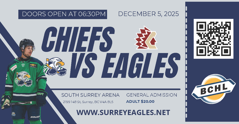 Chilliwack Chiefs vs Surrey Eagles