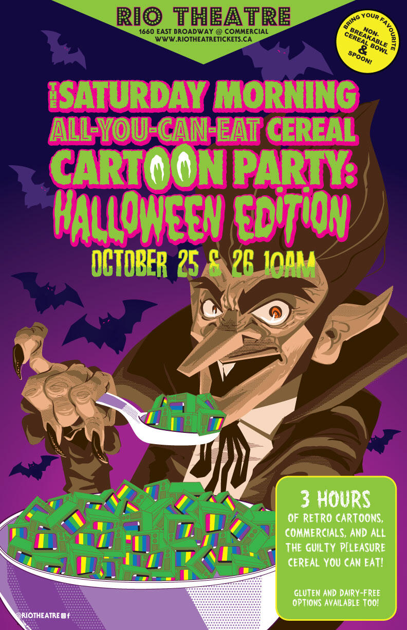 The Saturday Morning All-You-Can-Eat Cereal Cartoon Halloween Party!  