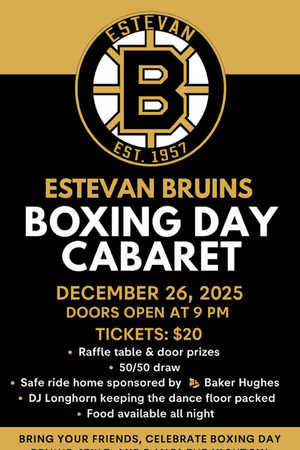 Eagle Sky Estevan Bruins 2025 Boxing Day Cabaret