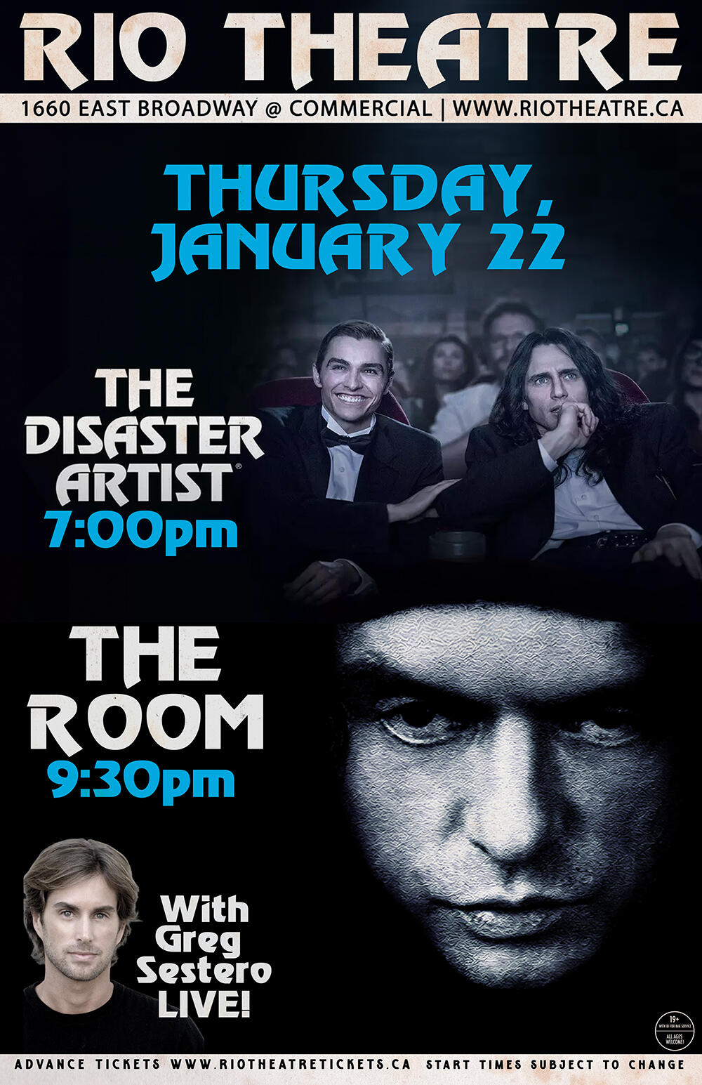 Greg Sestero Presents: The Disaster Artist + The Room