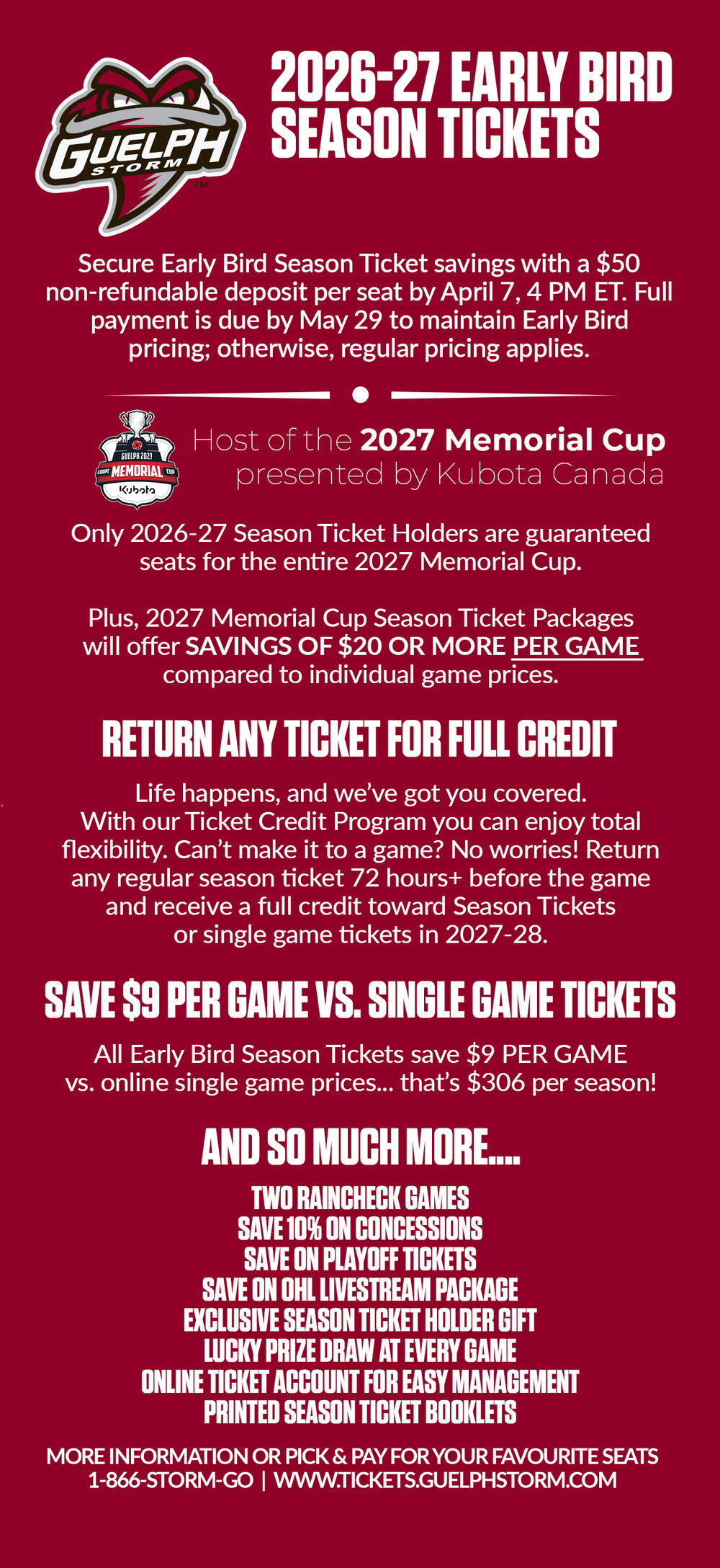 2026-27 Guelph Storm Season Tickets 