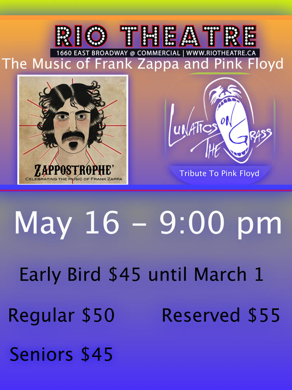 The Music of Frank Zappa & Pink Floyd
