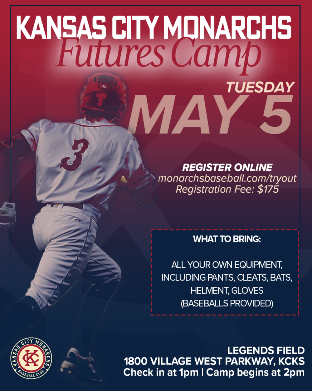 2026 Kansas City Monarchs Tryouts - May 5th