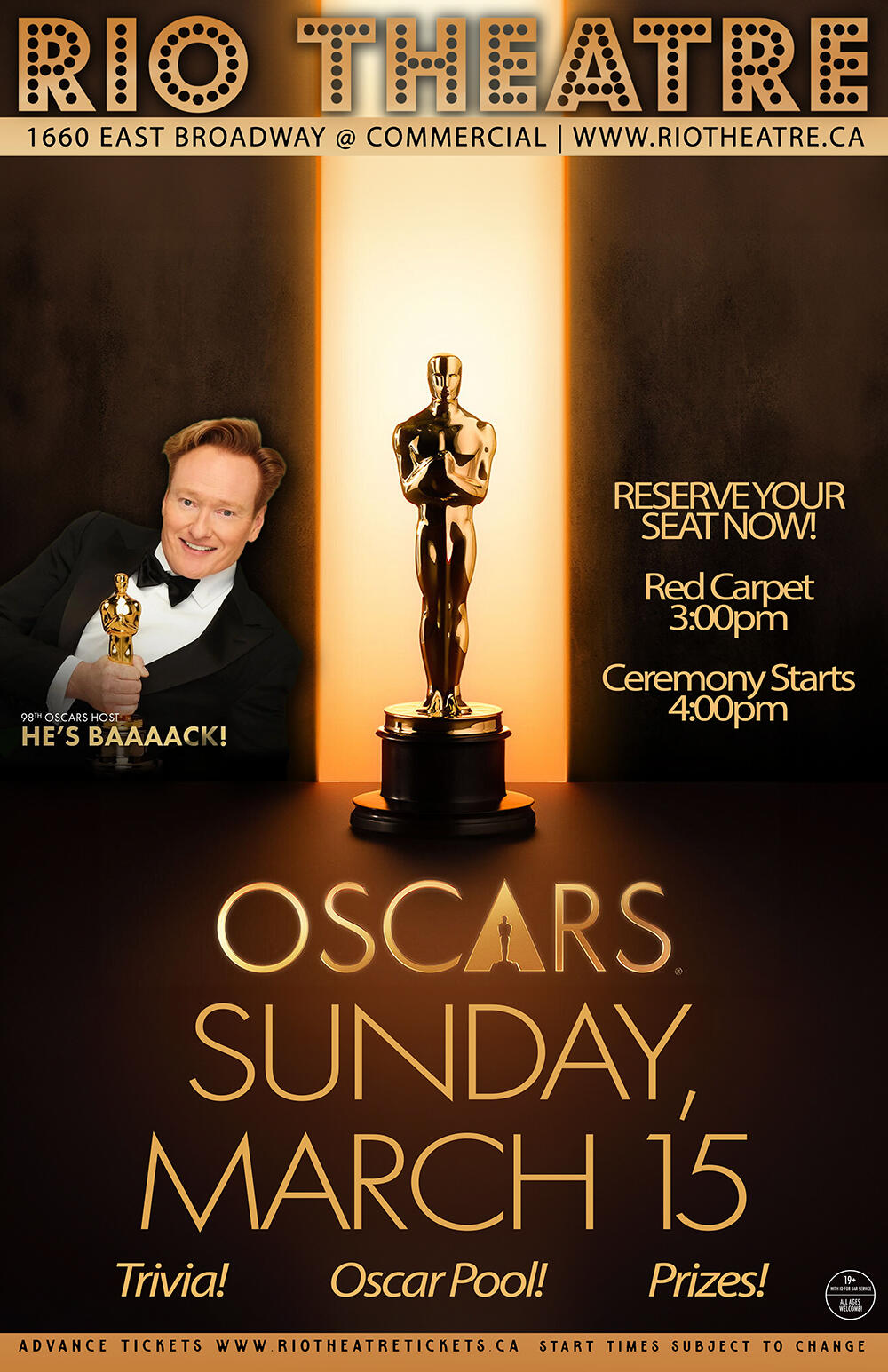 The Oscars! Screening & Watch Party