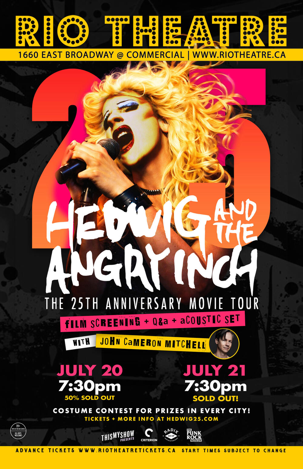 Hedwig and the Angry Inch: 25th Anniversary Movie Tour w/ John Cameron Mitchell 