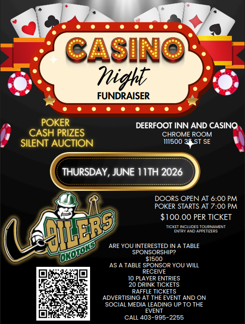 All In For The Oilers - Poker Tournament Registration
