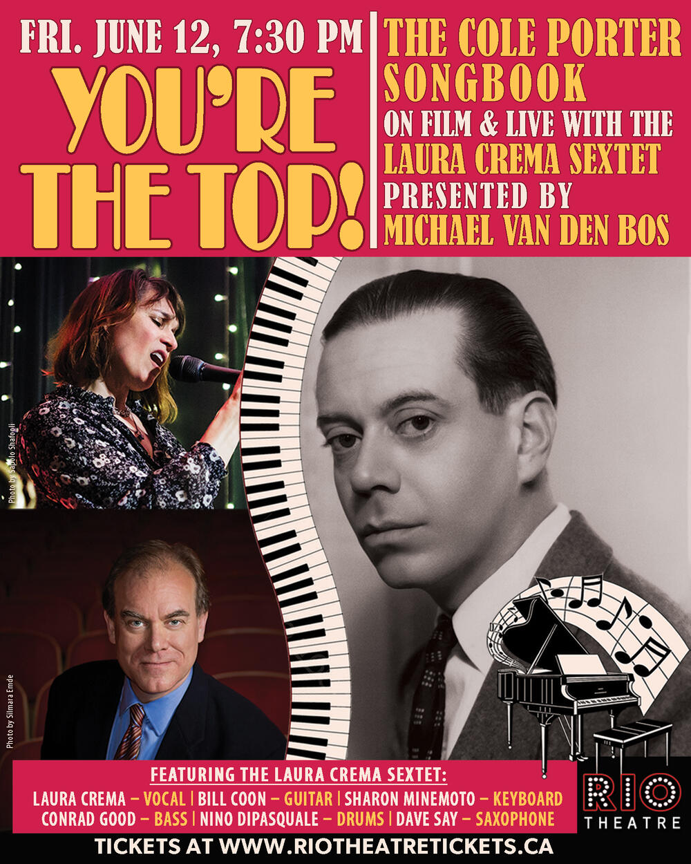 You're The Top! The Cole Porter Songbook On Film & Live With The Laura Crema Sextet Presented by Michael Van Den Boss