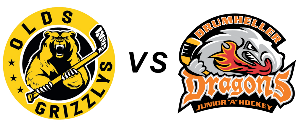 Olds Grizzlys vs Drumheller Dragons