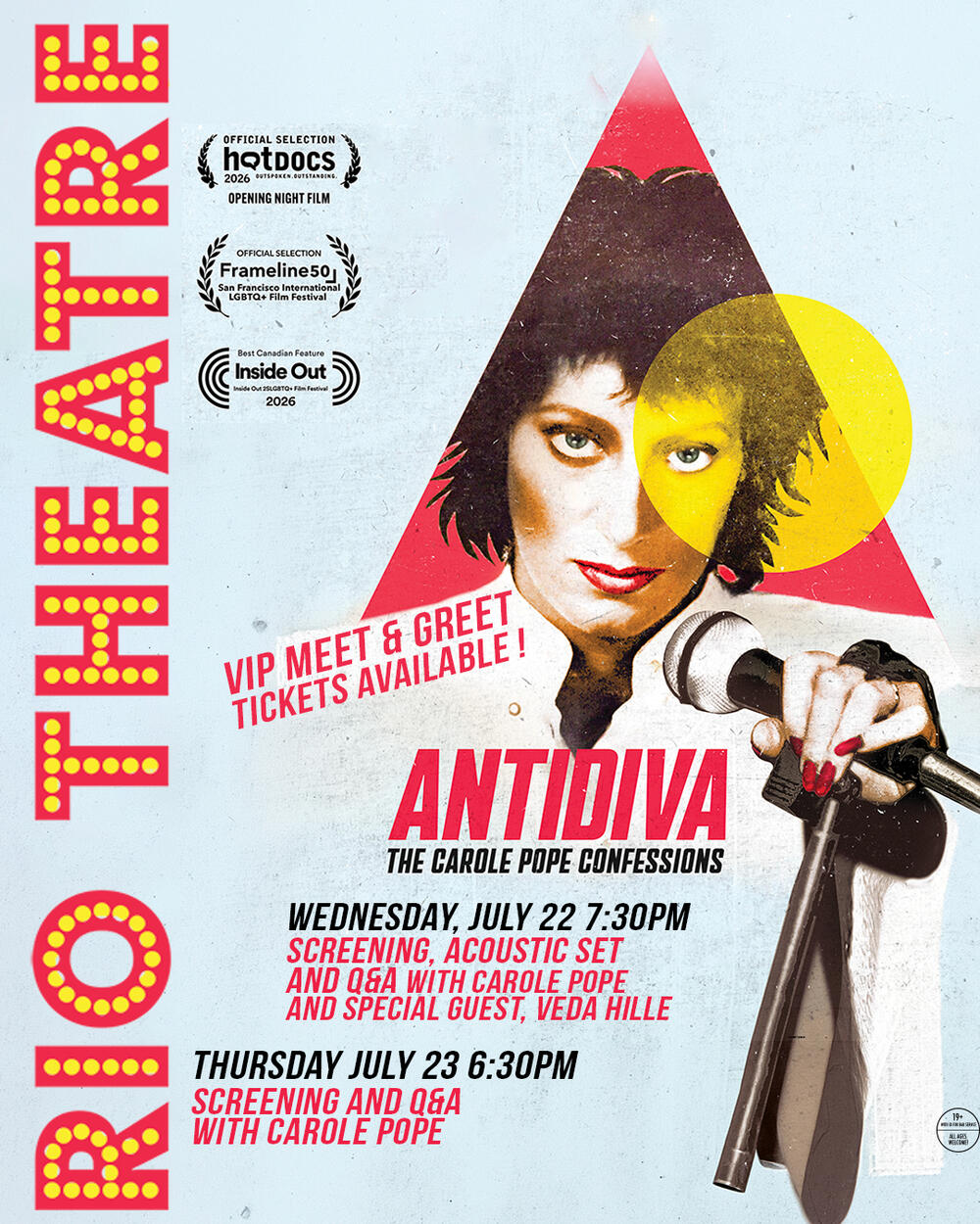 Antidiva: The Carole Pope Confessions (Screening + Q&A with Carole Pope!)