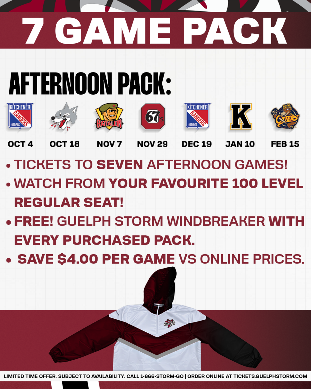 2026-27 Seven Game AFTERNOON PACK