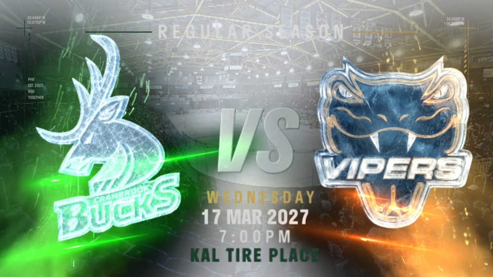 Cranbrook Bucks vs Vernon Vipers