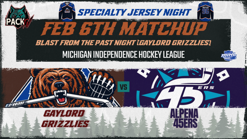 Blast From The Past Night | Northern Michigan Warhounds vs Alpena 45ers 