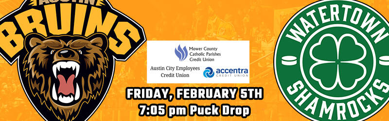 Watertown Shamrocks vs Austin Bruins
