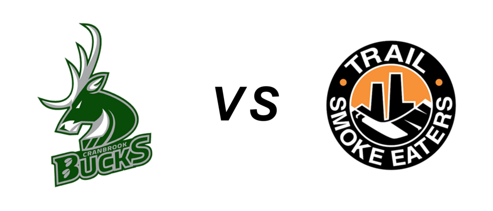 Cranbrook Bucks vs Trail Smoke Eaters 