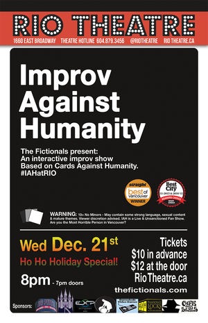 The Fictionals Comedy Co. Presents: Improv Against Humanity - Ho Ho Holiday Special