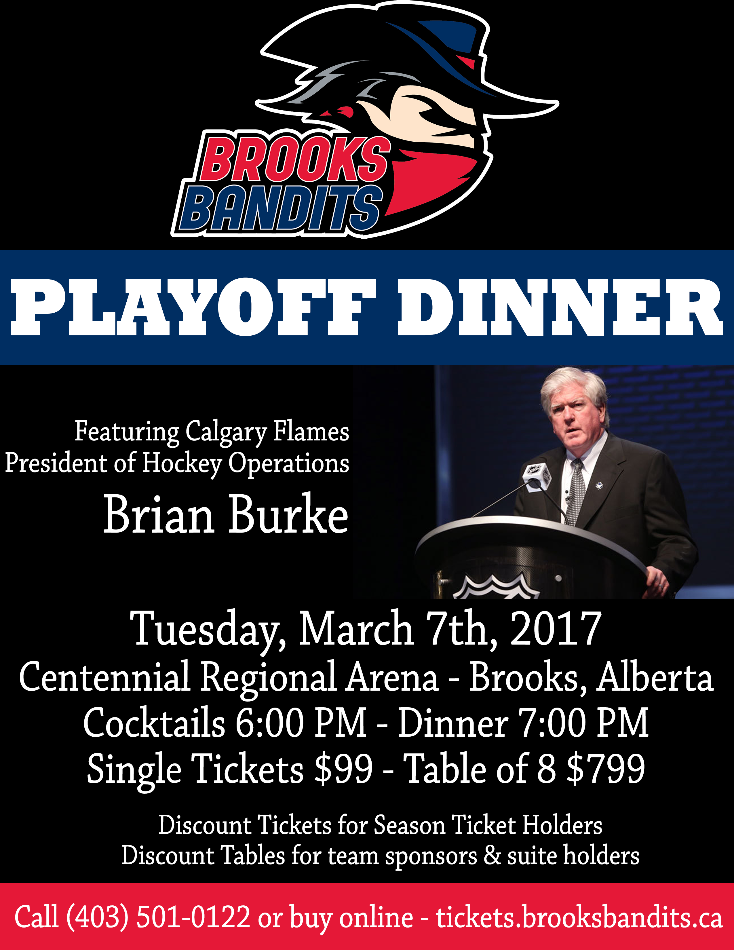 Brooks Bandits Playoff Dinner feat. Brian Burke