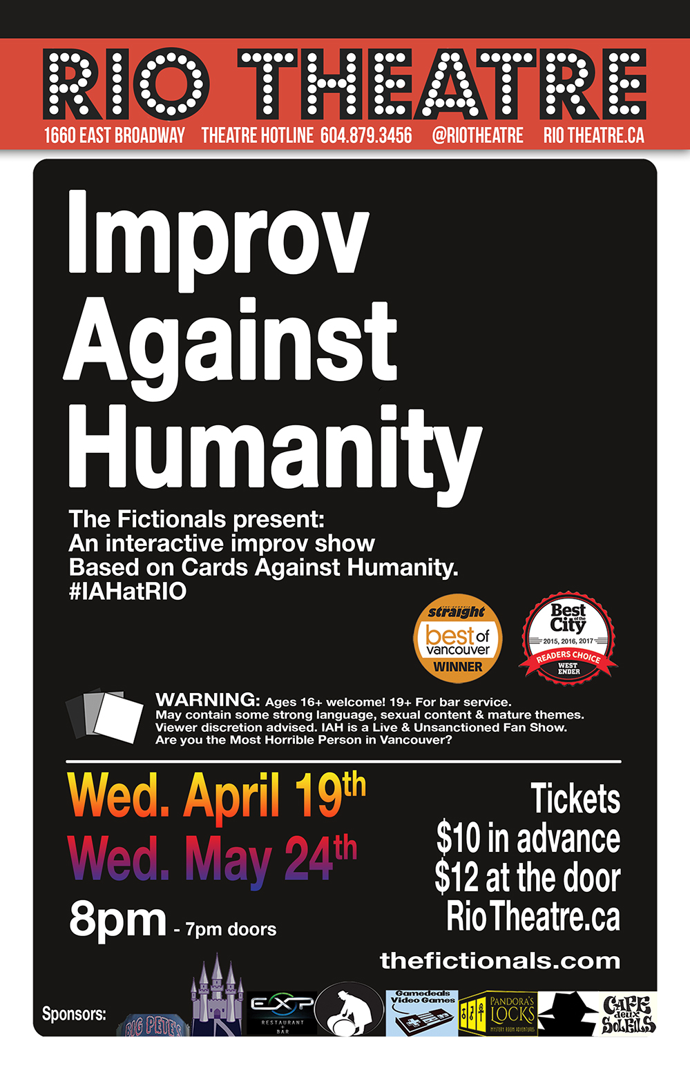 The Fictionals Comedy Co. Presents: Improv Against Humanity