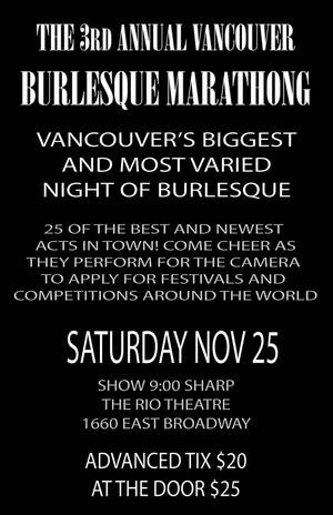 The Third Annual Vancouver Burlesque Marathong