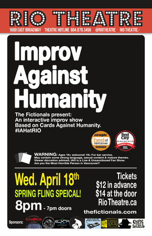 Improv Against Humanity: Spring Fling at the Rio Theatre!